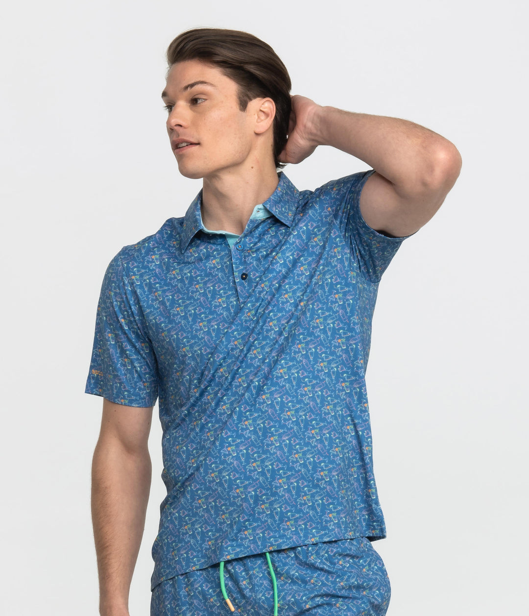 Happy Hour Printed Polo