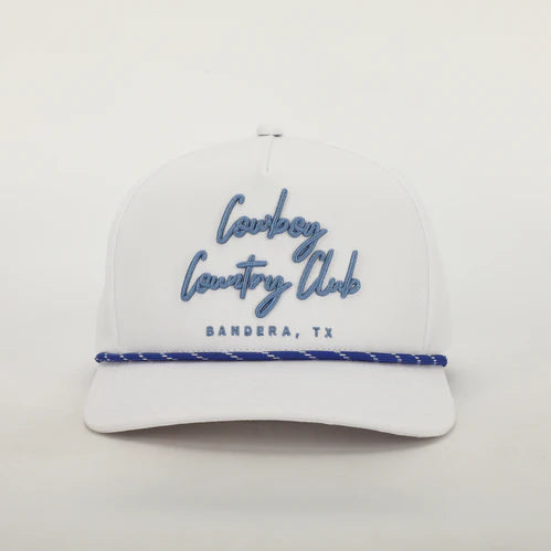 CCC Cursive Roped Hat- White