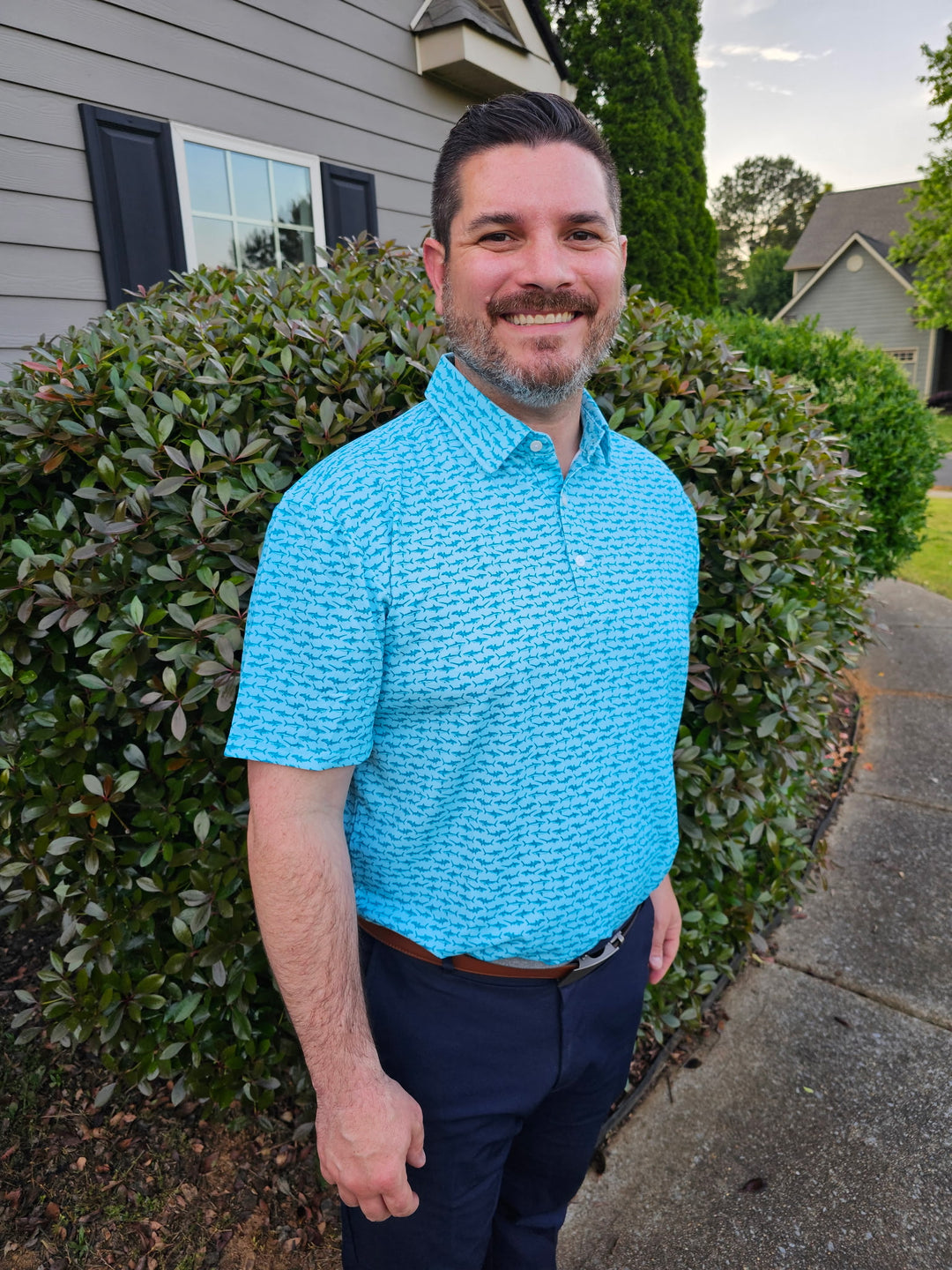 Summer Blues Shark Polo