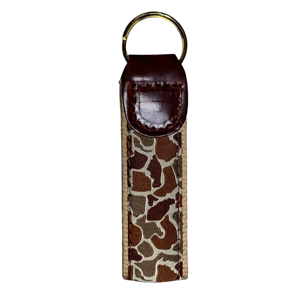 Old School Camo Ribbon Key Fob