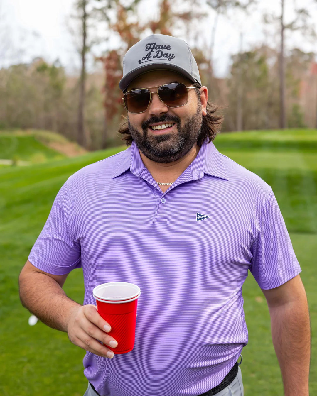 The Purple Stripe Polo