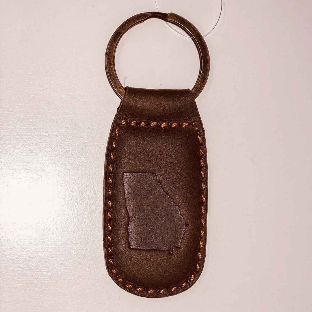 Leather Embossed Keychain