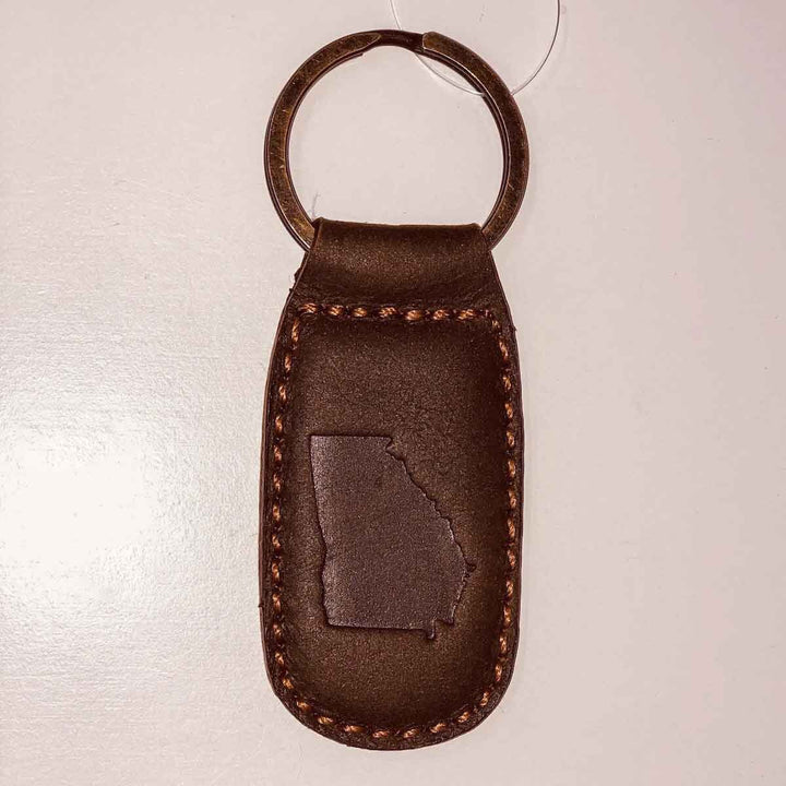 Leather Embossed Keychain