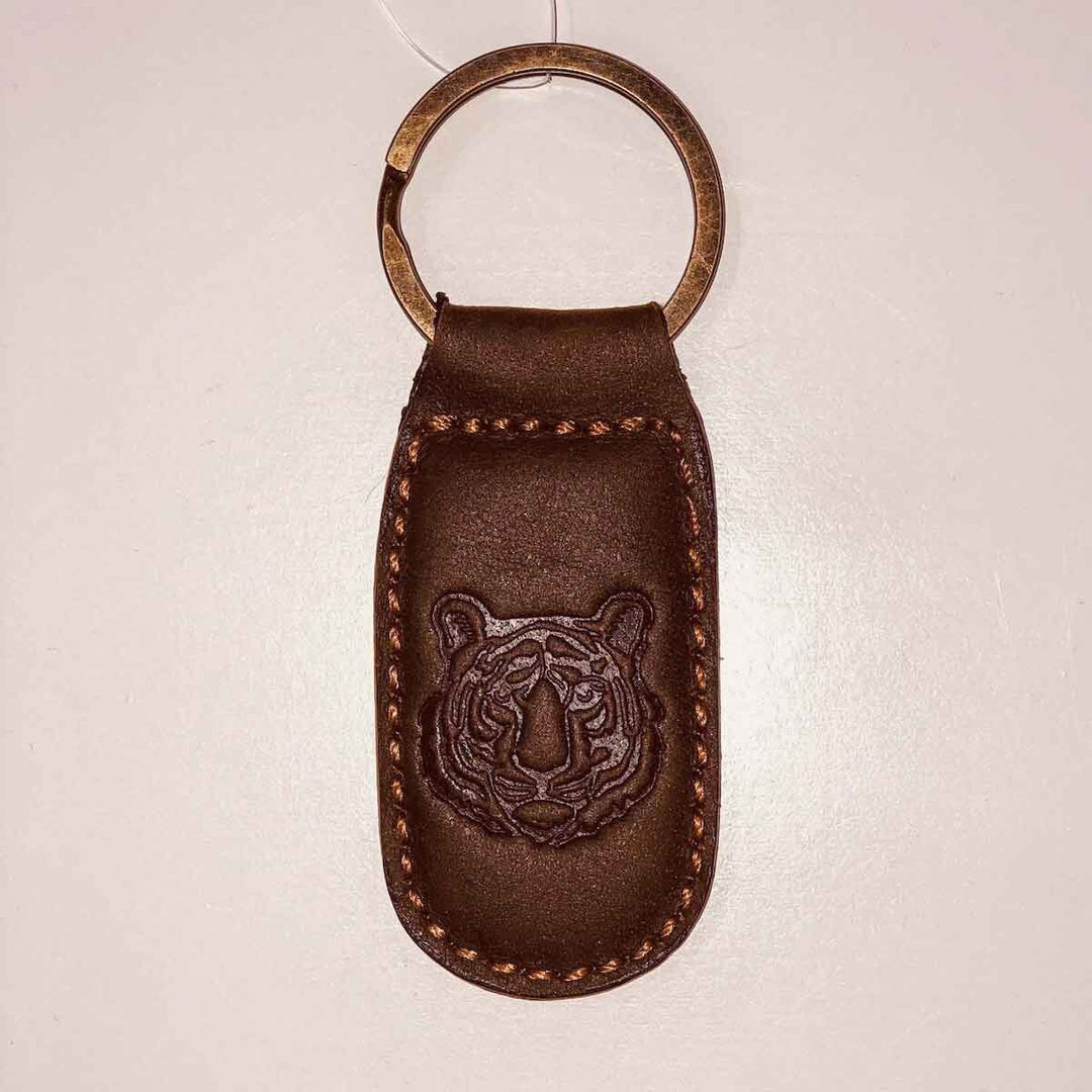 Leather Embossed Keychain