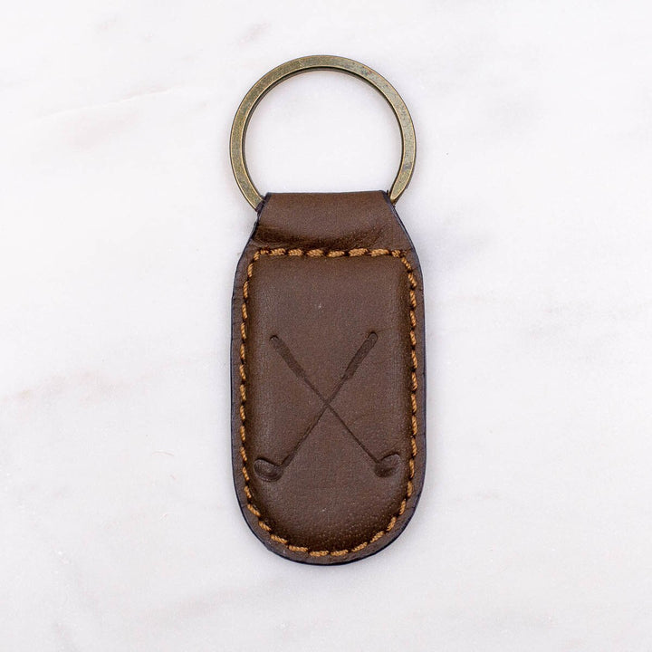 Leather Embossed Keychain
