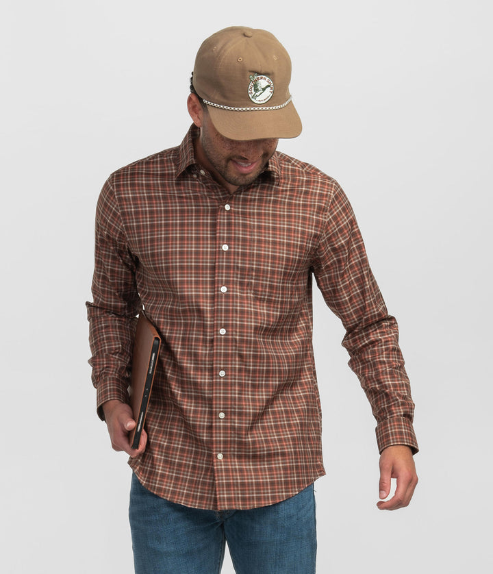 Samford Check Longsleeve- Hazelnut