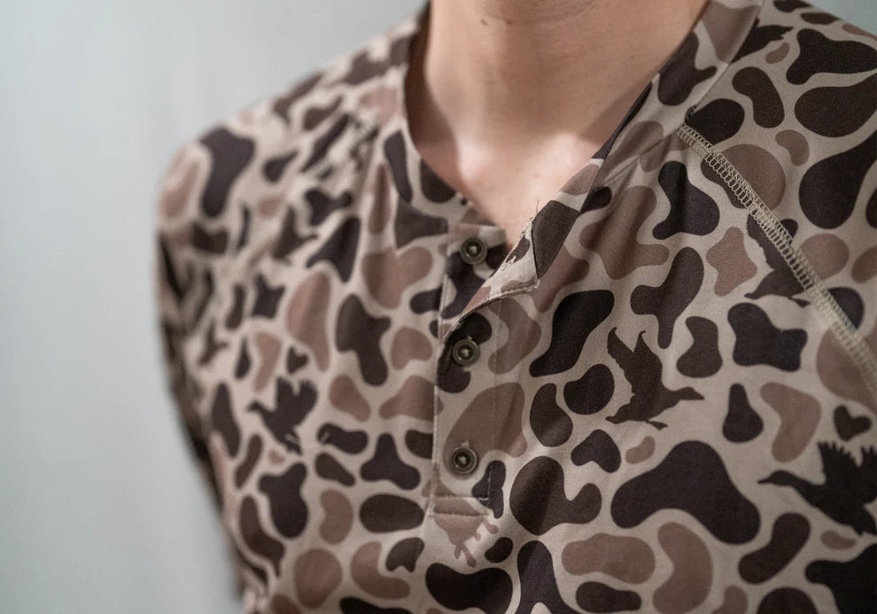 3 Button Henley | Mosul Camo