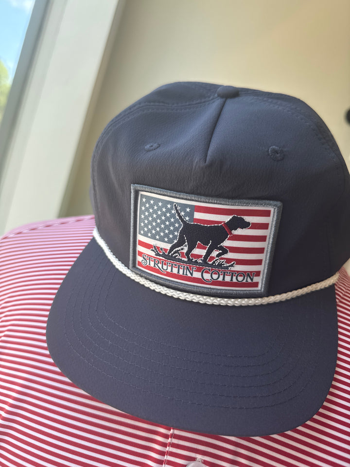 Freedom Pointer Patch Trucker Navy/White Rope