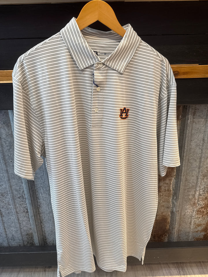 Auburn Mulligan Stripe Polo