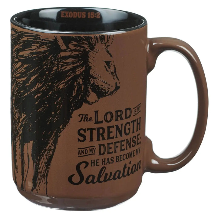 Brown Mug: The Lord Is My Strength Ex. 15:2