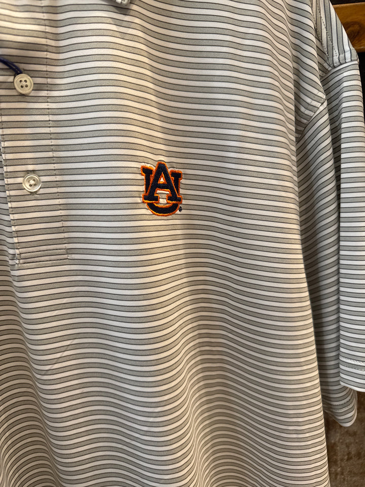 Auburn Mulligan Stripe Polo