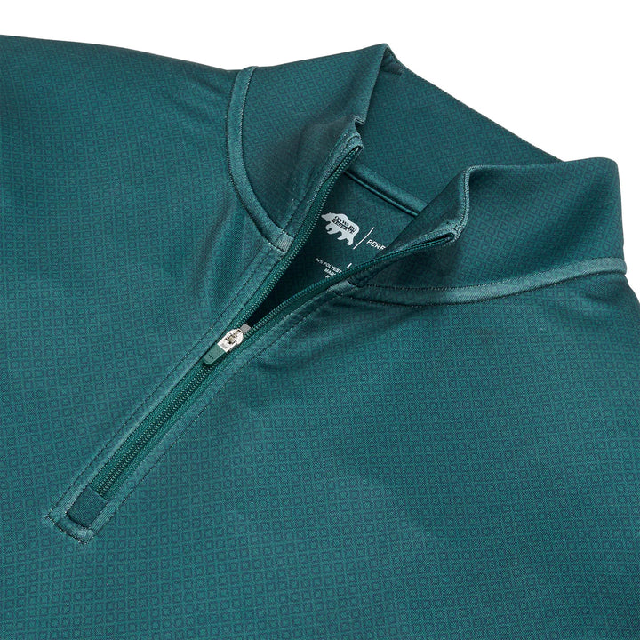 Cay Printed Performance 1/4 Zip - Mallard Green