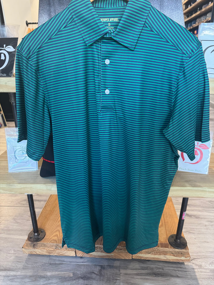 Navy & Green Stripe Polo