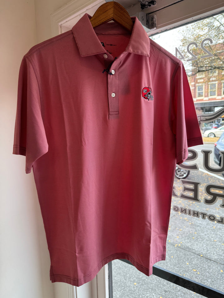 UGA Helmet Stripe Performance Polo