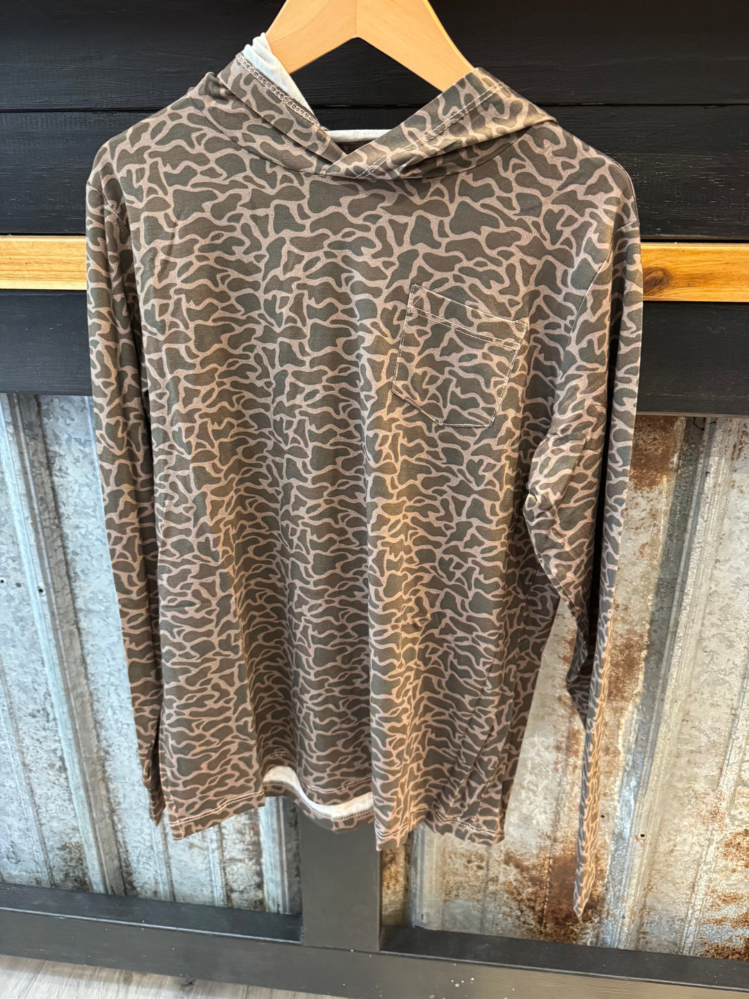 Youth Badlands Camo Lightweight Hoodie