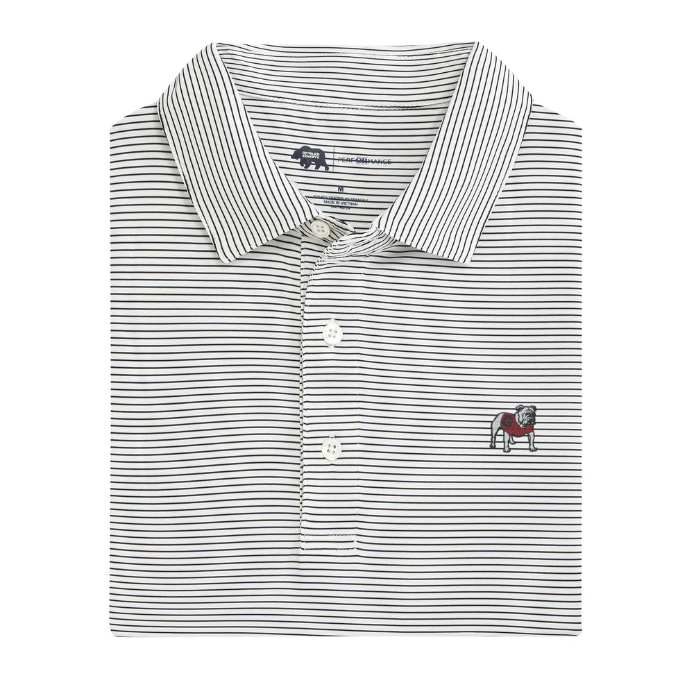 Standing Bulldog Stripe Polo