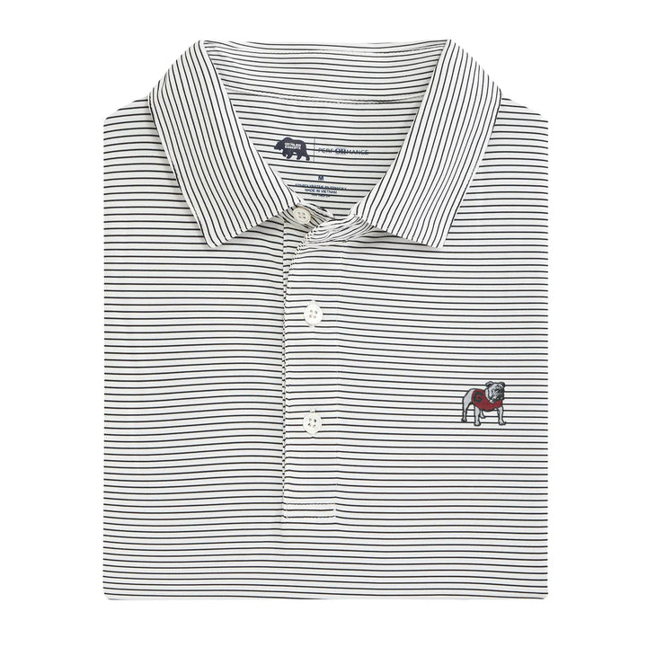 Standing Bulldog Stripe Polo