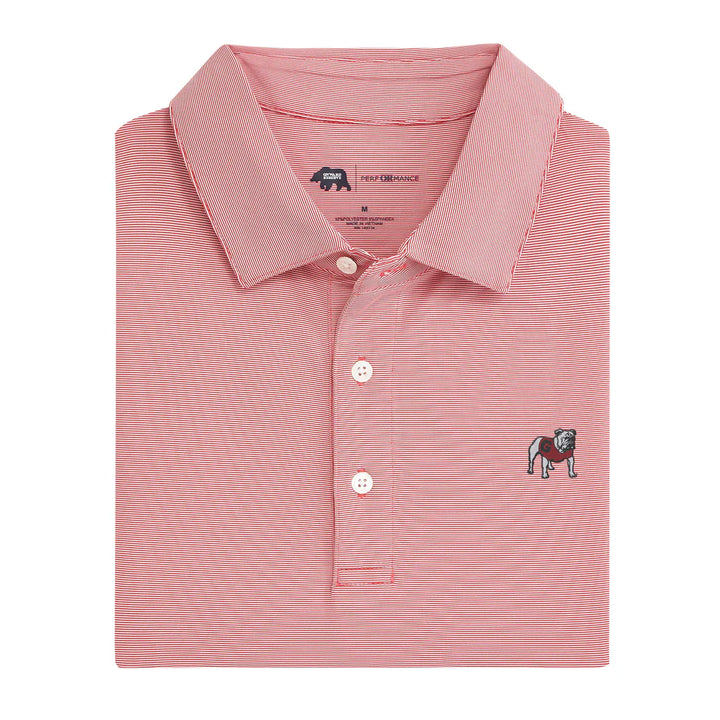 UGA Bulldog Hairline Stripe Polo