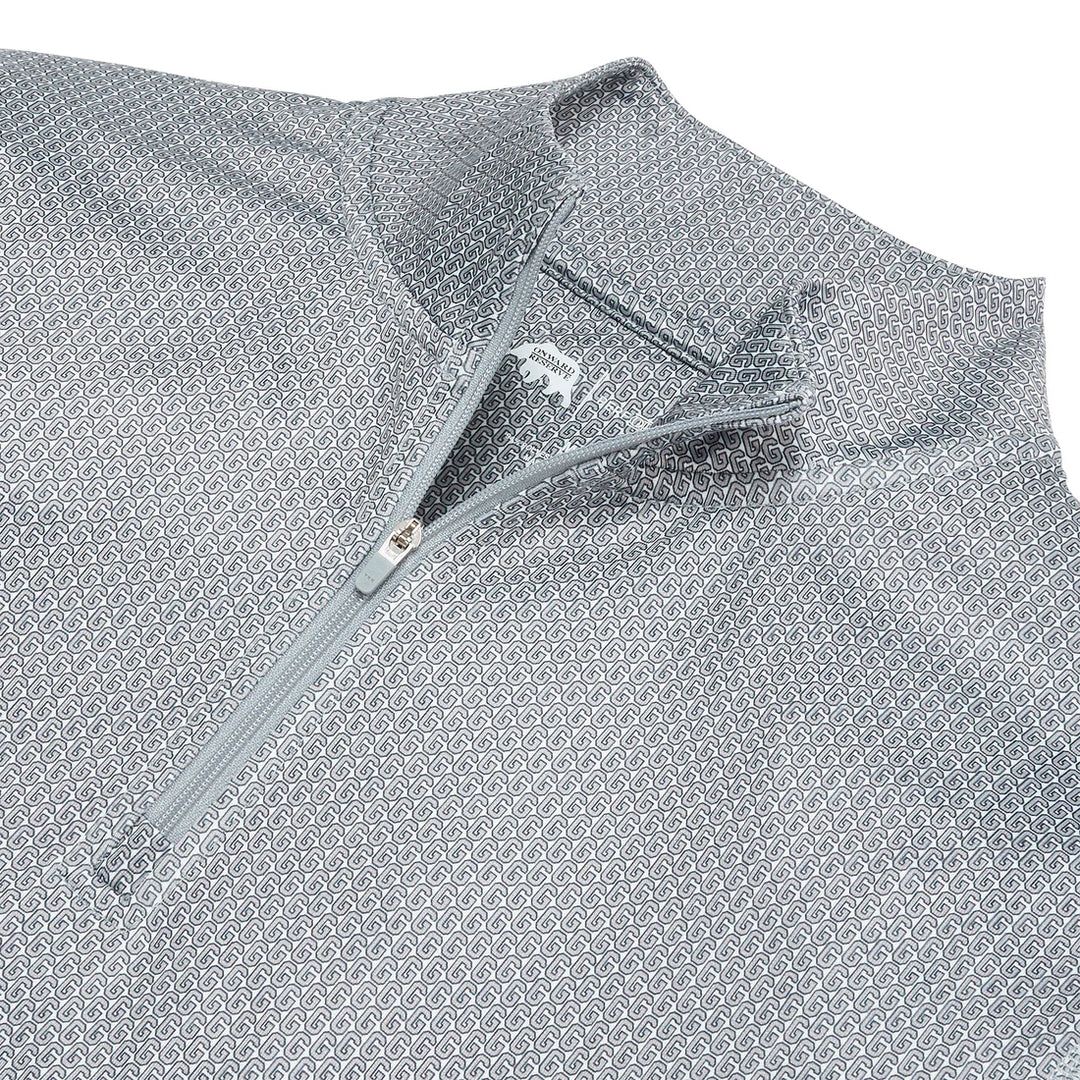 Vintage G Printed Performance 1/4 Zip - Mirage Grey