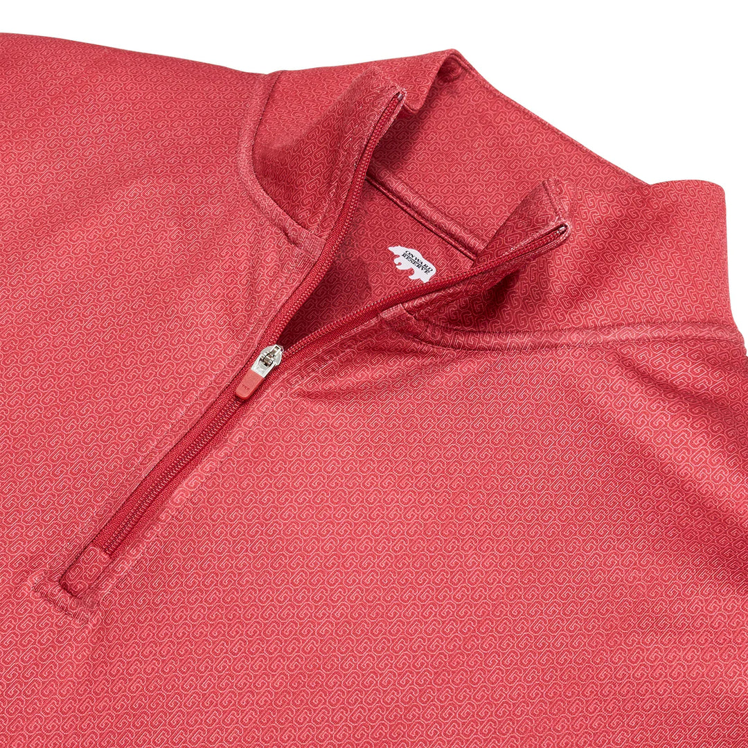Vintage G Printed Performance 1/4 Zip - Red