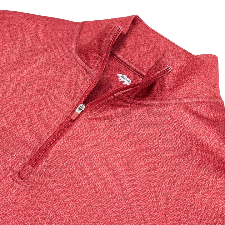 Vintage G Printed Performance 1/4 Zip - Red