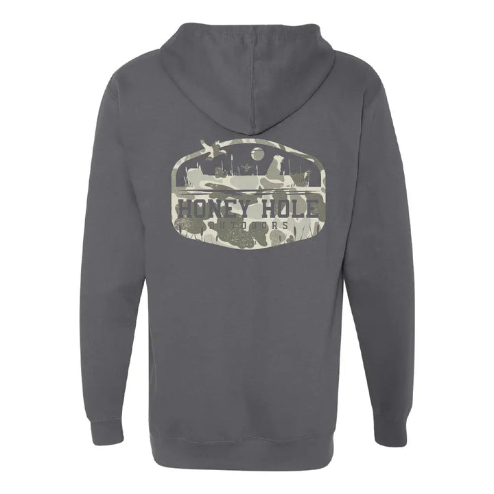 Fleece Hoodie - Boat Buddy - Charcoal